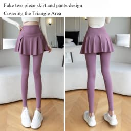 Women Seamless Fake Two Pieces Leggings Fitness Leggings High Waist Hip Liftting with Pocket Elastic Slim Fashion Yoga Pants
