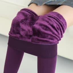 Ladies Pearl Velvet Footed Leggings Fleece Lined Thick Warm One Piece Thermal Pant Fall Winter Outer Wear Stretch Women Trousers