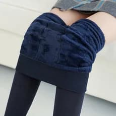 Ladies Pearl Velvet Footed Leggings Fleece Lined Thick Warm One Piece Thermal Pant Fall Winter Outer Wear Stretch Women Trousers