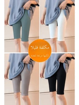 Women's Modal Short Pants Thin High Waist Elastic Slimming Black Base Layer Pants Can Be Worn outside Five-Quarter Length Summer