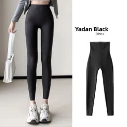 High Waist Thin Yoga Pants Women's Autumn Spring Tight Fit Nine Points Pants Style No Slip Bottom Base Layer...