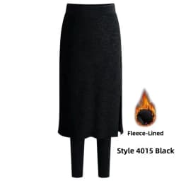 Fleece Lined Women's Leggings Outerwear High Waist Ankle Length Casual Tight Fit Butt Enhancing Thermal plus Size Skirt Pants