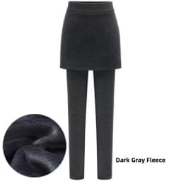 Fleece Lined Women's Leggings Outerwear High Waist Ankle Length Casual Tight Fit Butt Enhancing Thermal plus Size Skirt Pants