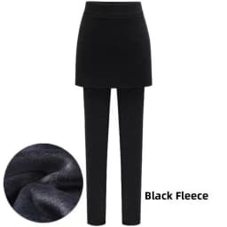 Fleece Lined Women's Leggings Outerwear High Waist Ankle Length Casual Tight Fit Butt Enhancing Thermal plus Size Skirt Pants