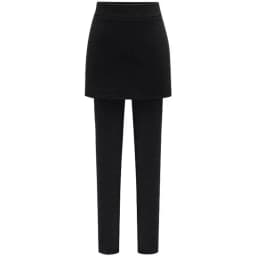 Fleece Lined Women's Leggings Outerwear High Waist Ankle Length Casual Tight Fit Butt Enhancing Thermal plus Size Skirt Pants