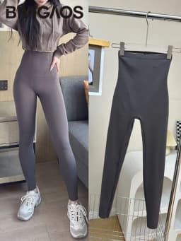 BIVIGAOS New Spring Autumn Shaping Lifting Leggings Women High Waist Butt Lifter Seamless Sports Fitness Sharkskin Leggings