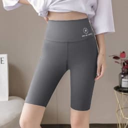Summer Shark Skin Women's Leggings Thin High Waist Butt Lifting Abdomen Slimming Yoga Five-Quarter Pants Casual High Waist