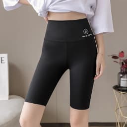 Summer Shark Skin Women's Leggings Thin High Waist Butt Lifting Abdomen Slimming Yoga Five-Quarter Pants Casual High Waist