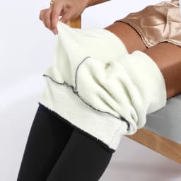 Winter Ultra Thick Imitation Lamb Cashmere Artificial Velvet Leggings Women Plush Thickened High Waisted Long Warm Pants