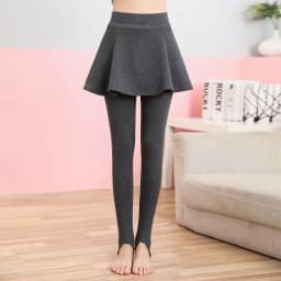 Slimming High Waist Fake Two-Piece Leggings Skirt Thin Women's Black Bottoming Trousers Spring Autumn Wear Casual Long Pants