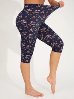 Summer Spring European American Fashion Floral Printing Pattern Tight Pants Suitable for Outdoor Sports Vacation Fitness Exercis
