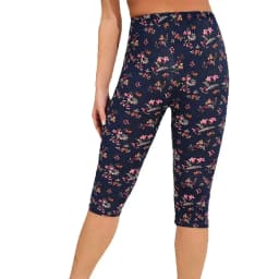 Summer Spring European American Fashion Floral Printing Pattern Tight Pants Suitable for Outdoor Sports Vacation Fitness Exercis
