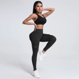 Cargo Style Fitness Pants Women's Sports Tight Leggings With Pocket Stretch High Waist Peach Hip Trousers StreetWear