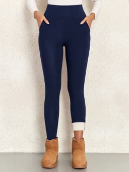 Super Warm Women Velvet Leggings With Pockets Autumn Winter Warm Fleece Tights Prevent Cold Leggings Stretch Leggings