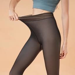Woman Thermal Tights Sexy Translucent Fleece Leggings Pantyhose Slim Winter Warm Thick Velvet Stockings Female Streetwear Pant