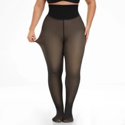 Woman Thermal Tights Sexy Translucent Fleece Leggings Pantyhose Slim Winter Warm Thick Velvet Stockings Female Streetwear Pant