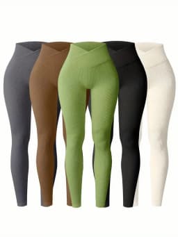 Women's Seamless High Waist Sports Fashion Casual Solid Color Soft Thread Version Trousers Sports Pants Yoga Pants Leggings