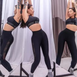 Women's High Waisted Sexy Mesh Panels Yoga Leggings Gym Workout Running Leggings Breathable Fashion Slim Elastic Leggings