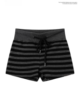 2026 New Women's Slim Fit High Waist Elastic Stripe Short Pants Base Layer Tight Style Commute Wind Online Exclusive