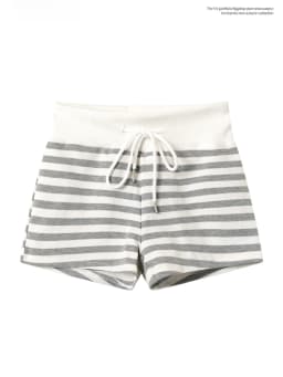 2026 New Women's Slim Fit High Waist Elastic Stripe Short Pants Base Layer Tight Style Commute Wind Online Exclusive