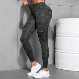 Women's Camouflage Printed Sexy Cargo Leggings Sports Daily Tight Pants High Waist Slim Fit Tight Pant