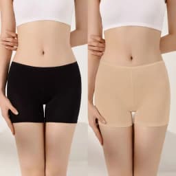 Black Modal No-Hem Safety Pants Thin Women's Base Layer Shorts Summer Casual Mid-Waist Short Pants Three-acetate Fiber
