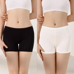 Black Modal No-Hem Safety Pants Thin Women's Base Layer Shorts Summer Casual Mid-Waist Short Pants Three-acetate Fiber