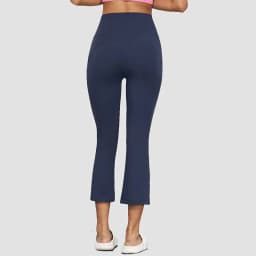 New Arrival High Elastic Casual Sports Micro Flare Pants Women Summer Running Seven Lengths High Waist Peach Butt Leggings