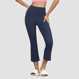 New Arrival High Elastic Casual Sports Micro Flare Pants Women Summer Running Seven Lengths High Waist Peach Butt Leggings