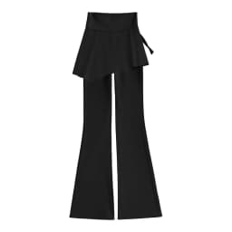 High Waist Yoga Pants Tight Fitness Pilates Anti-Light Bell Bottoms Fake Two-Piece Skirt Design Sporty Bottoms for Women