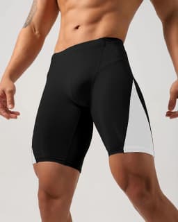 Men's Athletic Compression Shorts Polyester Spandex Piece mid Waist Yoga Fitness Sports Wear Short Length Pants