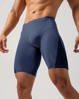 Men's Athletic Compression Shorts Polyester Spandex Piece mid Waist Yoga Fitness Sports Wear Short Length Pants
