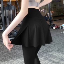 High Waist Yoga Pants Women's Fitness Running Trousers Tightening Abdomen Pilates Long Sports Pants Nine Points Skirt Pants