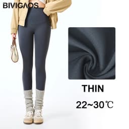 BIVIGAOS Fall Winter Multi Thickness Leggings Women High Waist Velvet Thick Sharkskin Warm Leggings Butt Lifter Fleece Leggings
