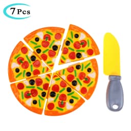Baby Cutting Pizza Plastic Toy Kitchen Pretend Play House Cook Cut Food Games Simulation Pizza Food Kids Gifts For Boy And Girl