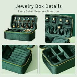 TAIMY Double Layer Jewelry Box Velvet Portable Jewelry Ring Necklace Bracelet Storage Box Custom Logo Jewellery Organizer Gifts