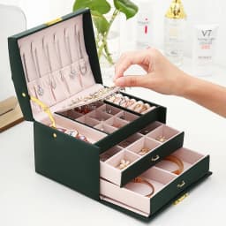 1PC, Lock Arch Three-Layer Jewelry Box, Suitable for All Kinds of Jewelry Storage