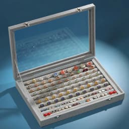 Rings/Earrings Organizer Tray with Clear Lid 10 Slots Velvet Drawer Insert Jewelry Storage box