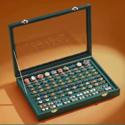 Rings/Earrings Organizer Tray with Clear Lid 10 Slots Velvet Drawer Insert Jewelry Storage box