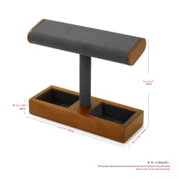 Oirlv Wooden Jewelry Organizer Watch Display Stand Necklace Bracelet Rings Storage Rack Jewelry T-bar Holder Showcase Props