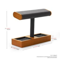 Oirlv Wooden Jewelry Organizer Watch Display Stand Necklace Bracelet Rings Storage Rack Jewelry T-bar Holder Showcase Props