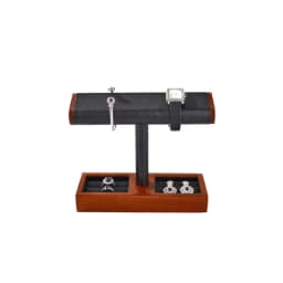 Oirlv Wooden Jewelry Organizer Watch Display Stand Necklace Bracelet Rings Storage Rack Jewelry T-bar Holder Showcase Props