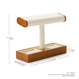 Oirlv Wooden Jewelry Organizer Watch Display Stand Necklace Bracelet Rings Storage Rack Jewelry T-bar Holder Showcase Props