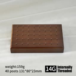 High Quality Beech Wood Display Stand for 16G/14G/Threadless Push Pin Piercing Body Jewelry Modern Display Holder