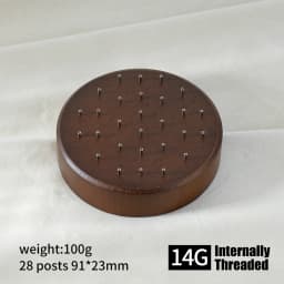 High Quality Beech Wood Display Stand for 16G/14G/Threadless Push Pin Piercing Body Jewelry Modern Display Holder