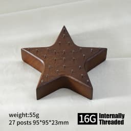 High Quality Beech Wood Display Stand for 16G/14G/Threadless Push Pin Piercing Body Jewelry Modern Display Holder