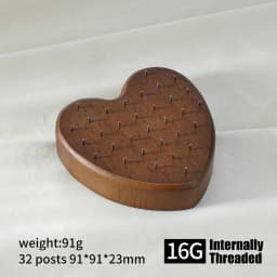 High Quality Beech Wood Display Stand for 16G/14G/Threadless Push Pin Piercing Body Jewelry Modern Display Holder