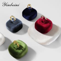 Yinbeini Velvet Jewelry Ring Earring Display Stand Counter Window Showcase Props For Boutique Retail Store TB011
