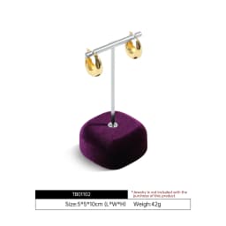 Yinbeini Velvet Jewelry Ring Earring Display Stand Counter Window Showcase Props For Boutique Retail Store TB011