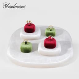 Yinbeini Velvet Jewelry Ring Earring Display Stand Counter Window Showcase Props For Boutique Retail Store TB011
